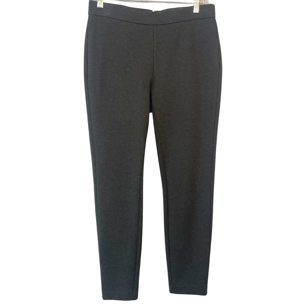 J. Crew Petite Sz PL Pixie Pants Leggings 26"In Back Zip Ponte Stretch Knit Gray